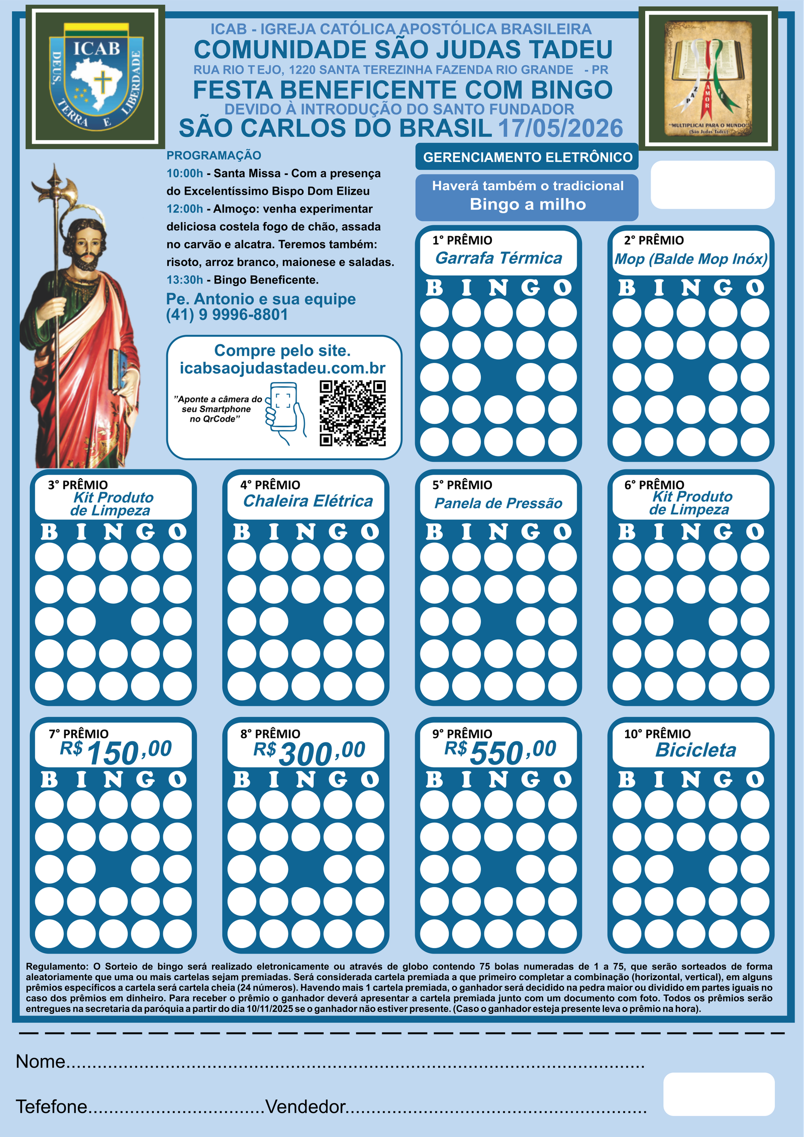 BINGO BENEFICENTE MAIO 2026